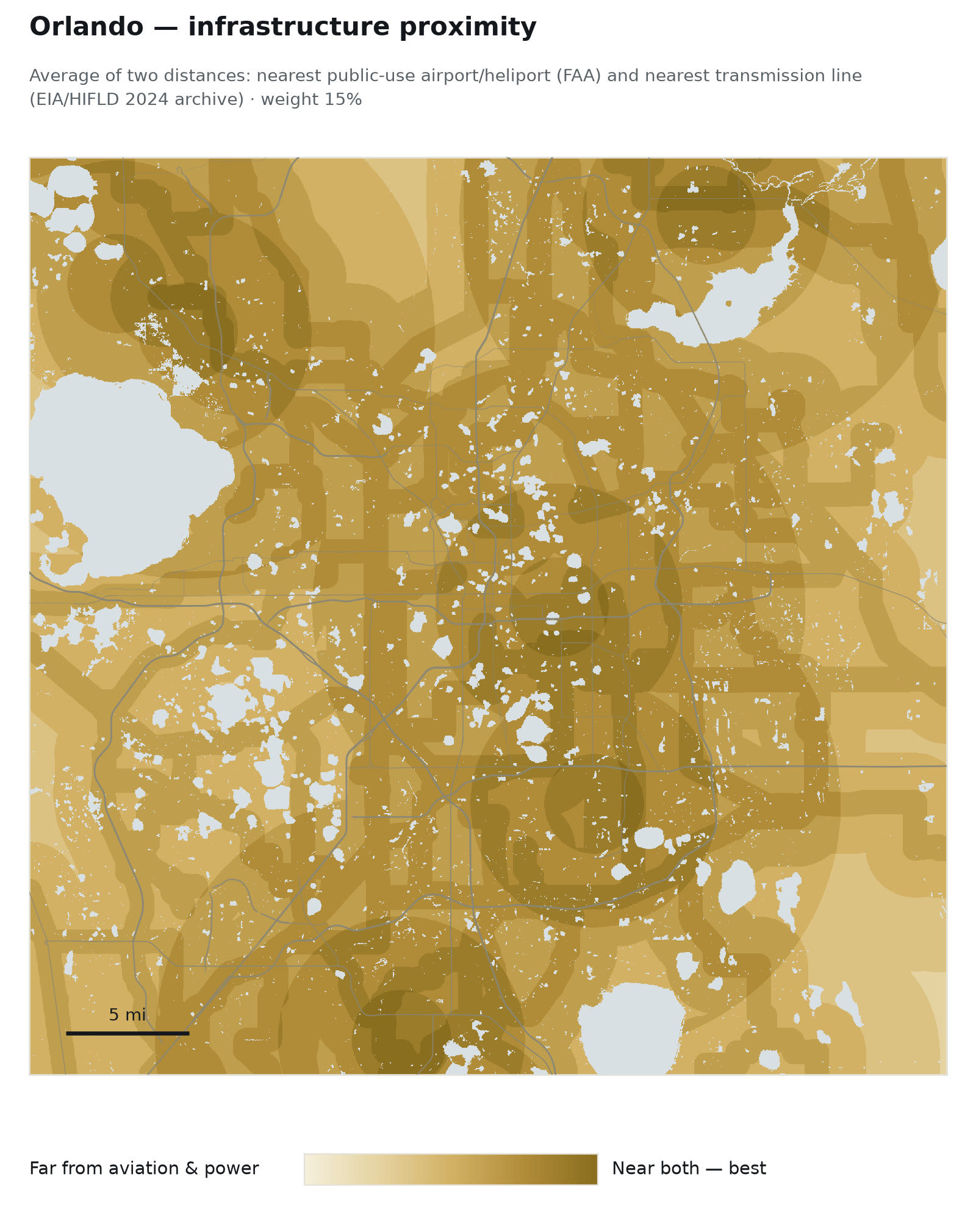 Orlando — Infrastructure proximity