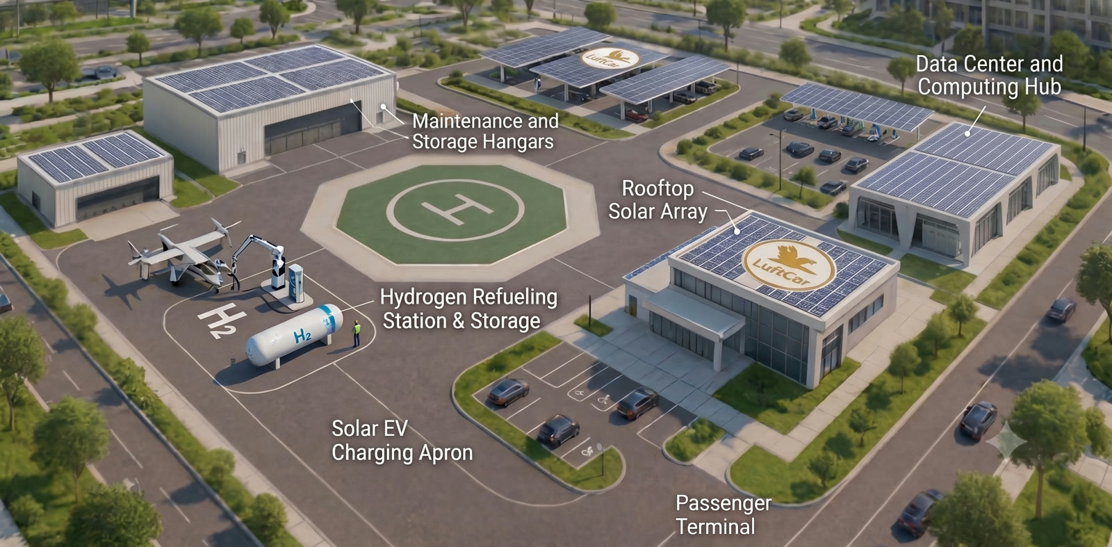 LuftCar's SkyBase™ Reimagines the Vertiport as an Independent Energy Hub — Powering Air Mobility, Ground Transportation, and Communities From One Platform